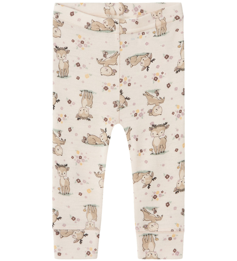 Name It Leggings - Wool - NbfWillit - Lilac Ash w. Deer