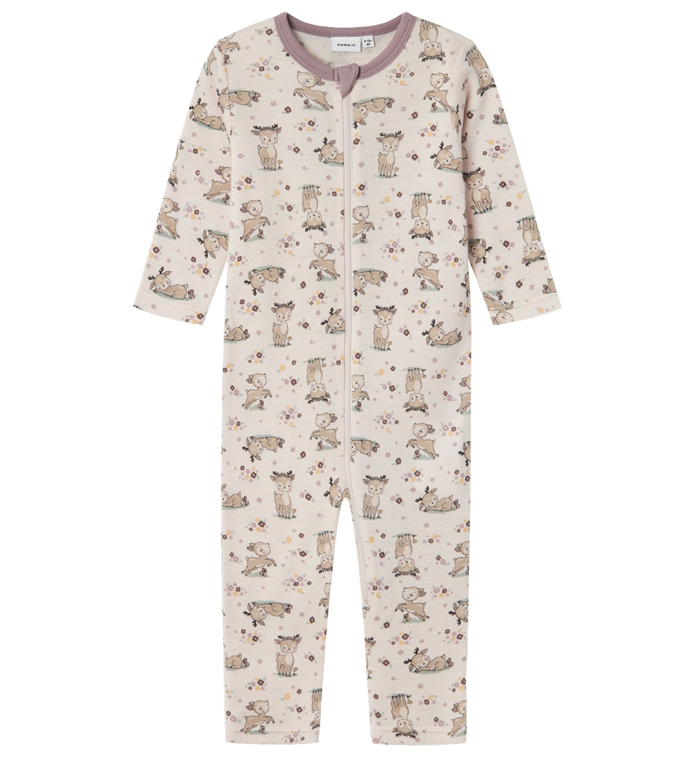 Grenouillère Name It - Laine - NmfWillit - Lilac Ash/AOP