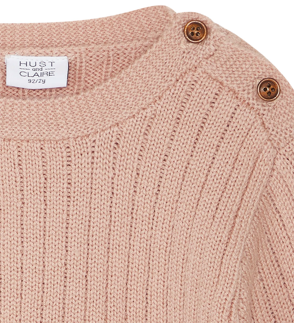 Hust and Claire Blouse - Knitted - Wool - Arrow - Rose Cloud