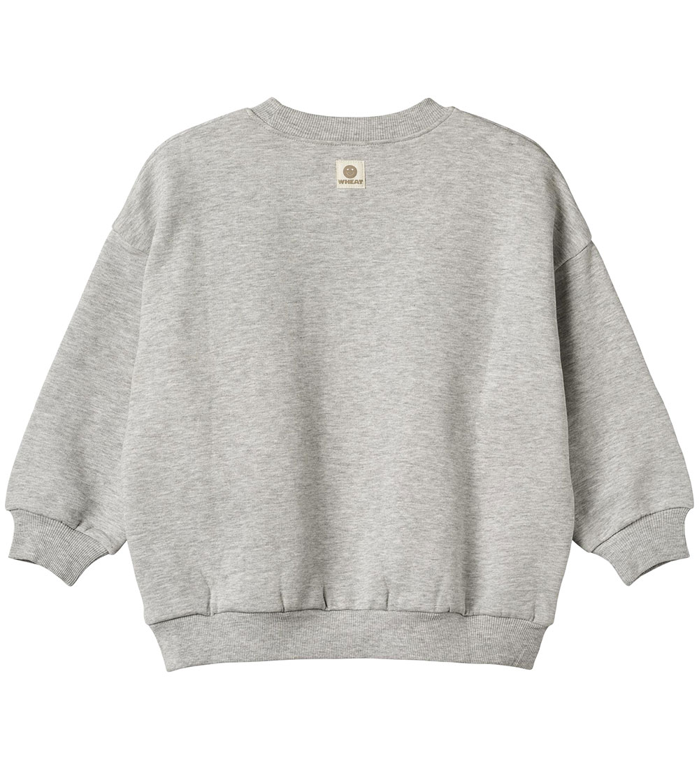 Wheat Sweatshirt - Hello - Grey Melange