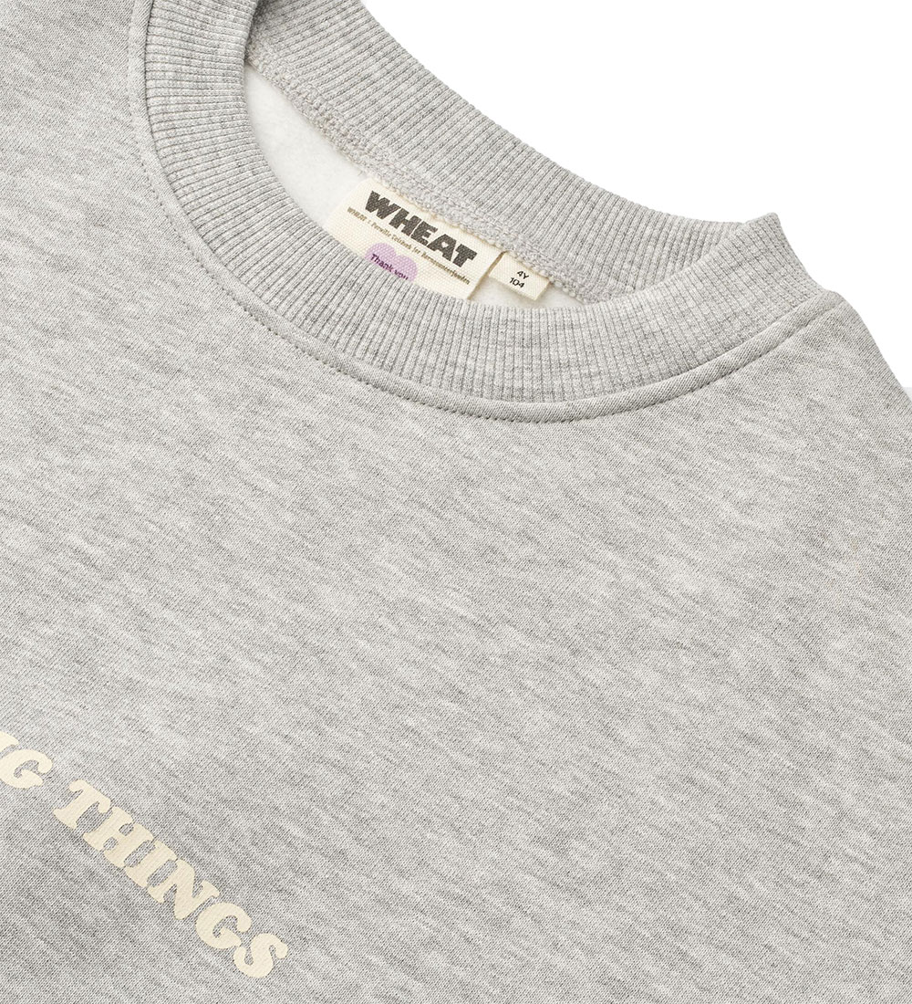Wheat Sweatshirt - Hello - Grey Melange
