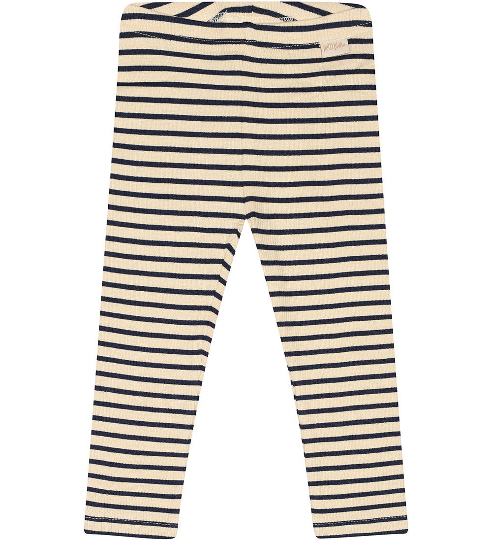 Petit Piao Leggings - Rib - Modal - Indigo Plum/Dark Off White