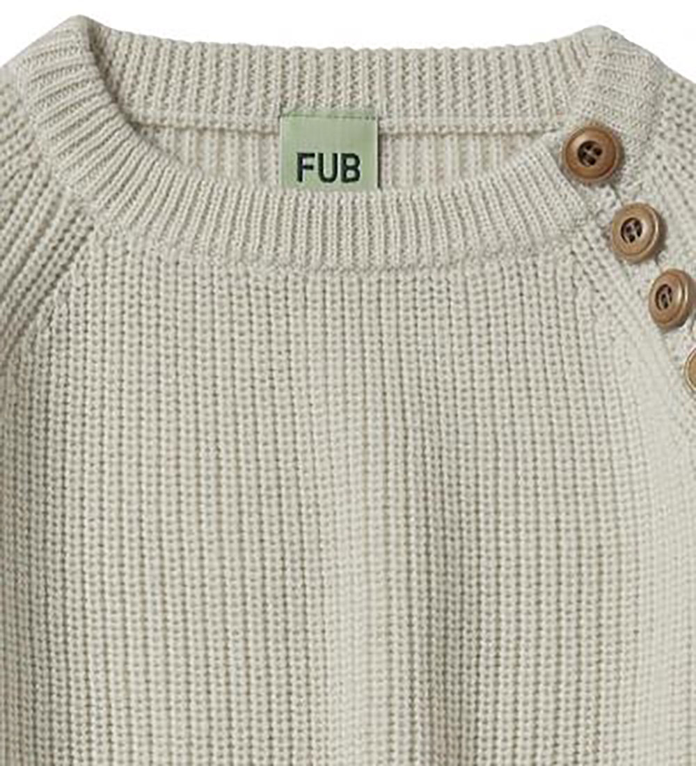FUB Genser - Ull - Rib Genser - Ecru