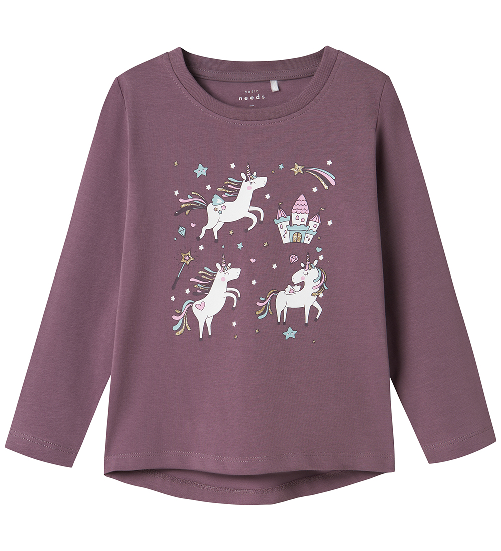 Name It Blouse - NmfVix - Arctic Dusk w. Glitter