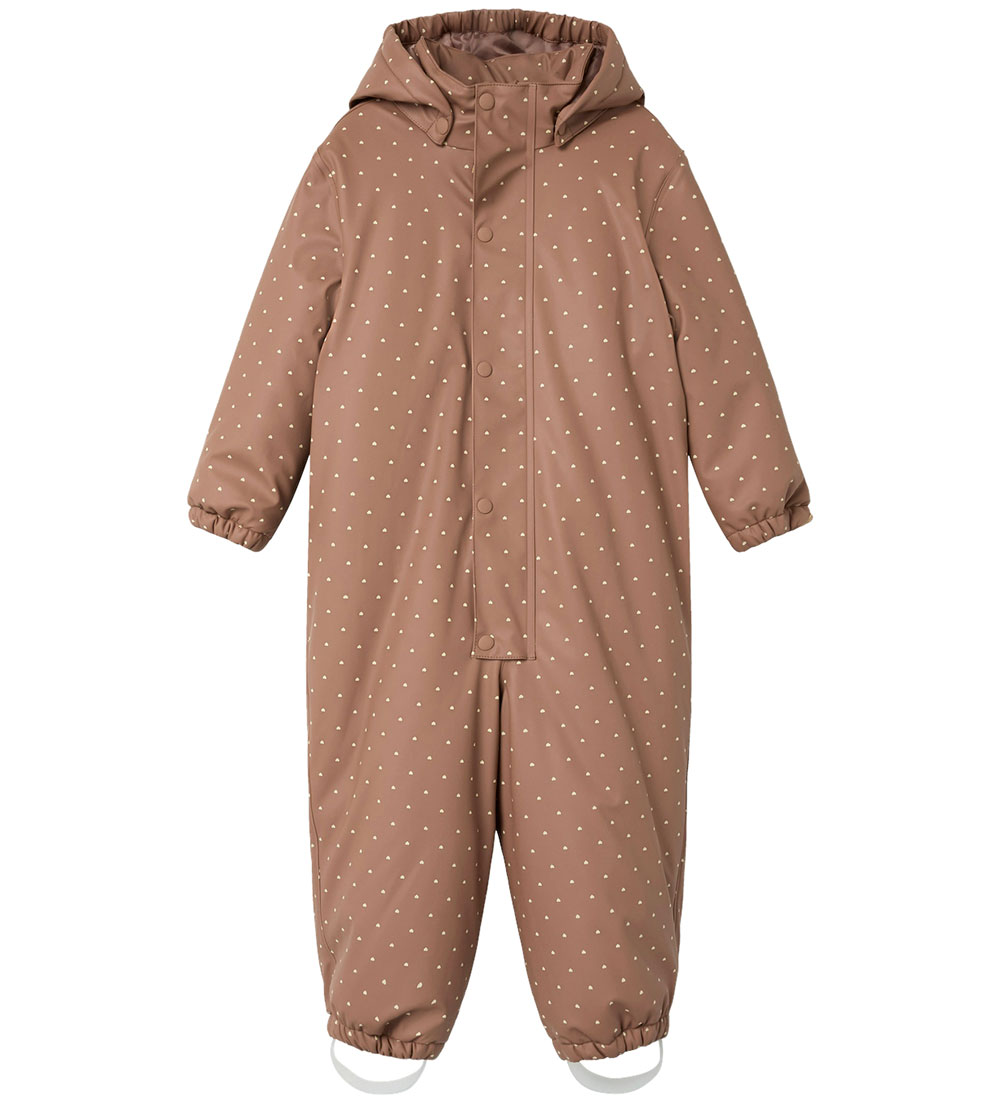 Lil' Atelier Snowsuit - PU - NmfLadry10 - Beaver Fur/AOP