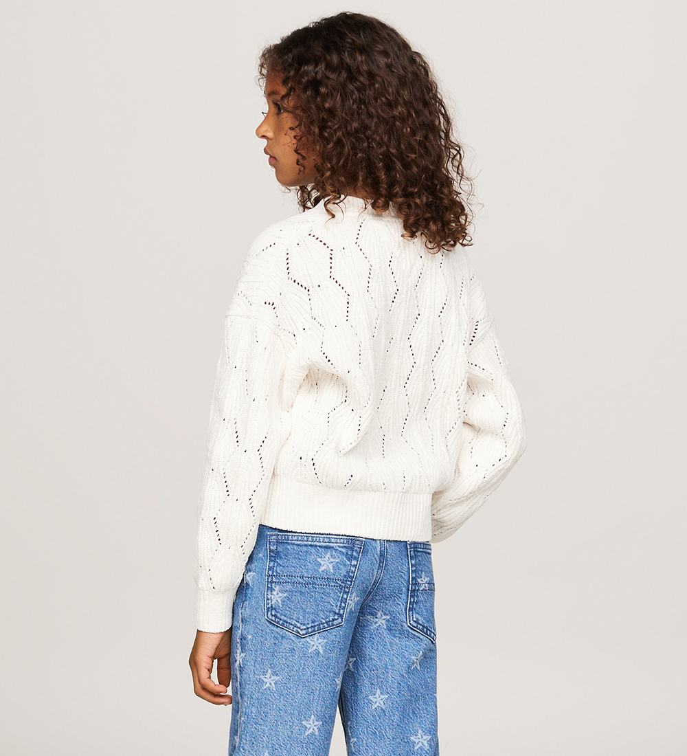 Tommy Hilfiger Bluse - Strick - Chenille - Ivory Petal