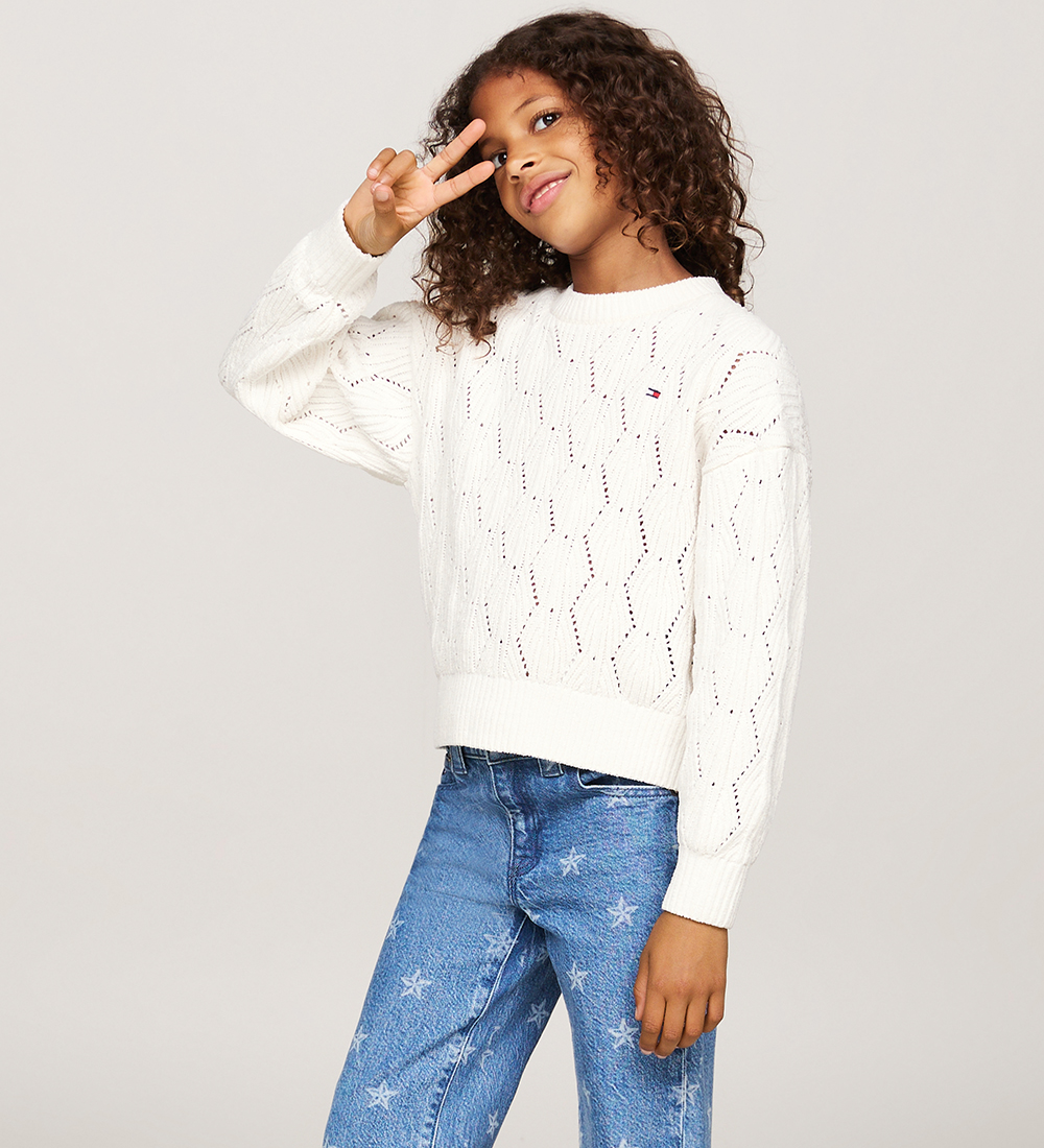 Tommy Hilfiger Bluse - Strick - Chenille - Ivory Petal