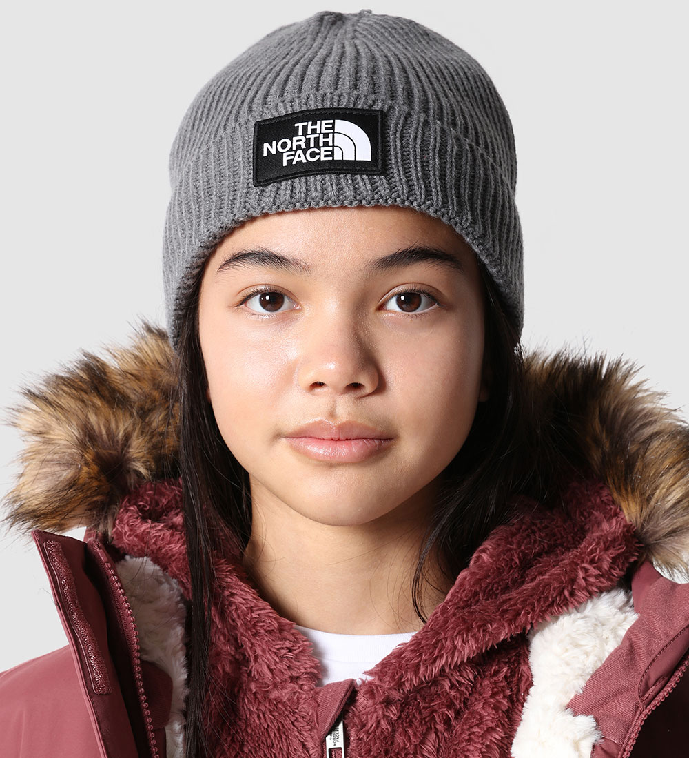 The North Face Beanie - Knitted - Box Logo - Medium+ Grey Heathe