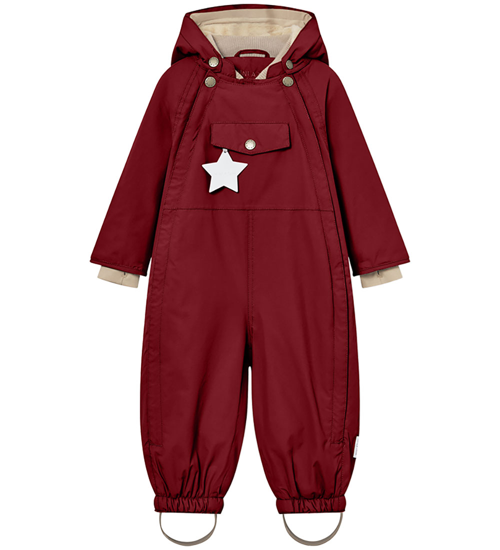 Mini A Ture Snowsuit - Wisti Fleece - Red Merlot