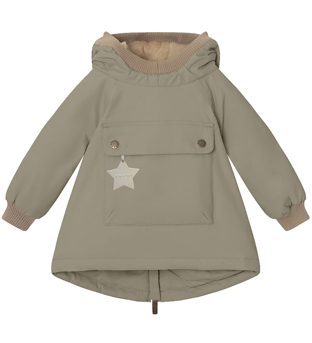 Mini A Ture Winterjas - Babywen Fleece - Vert