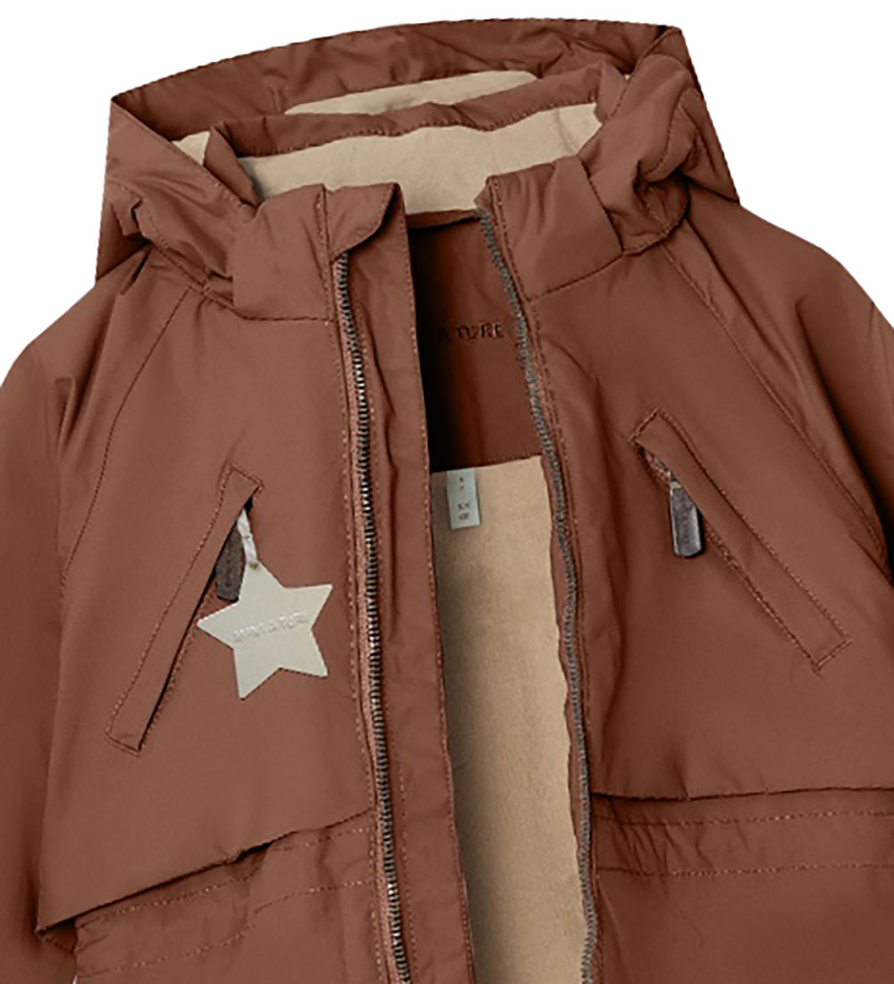 Mini A Ture Winter Coat - Algeana Fleece - Rootbeer Brown