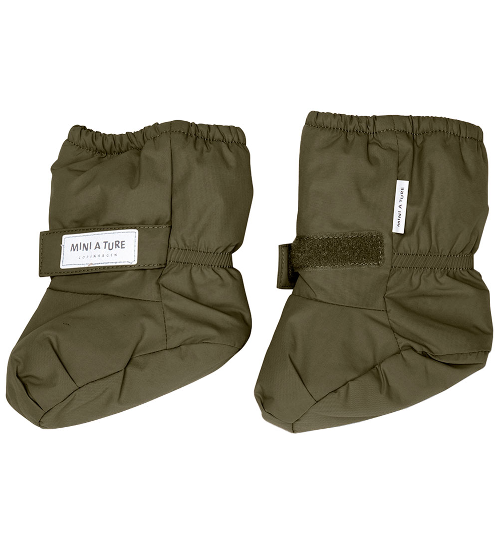 Mini A Ture Overschoenen - Winn Fleece - Olive Nacht