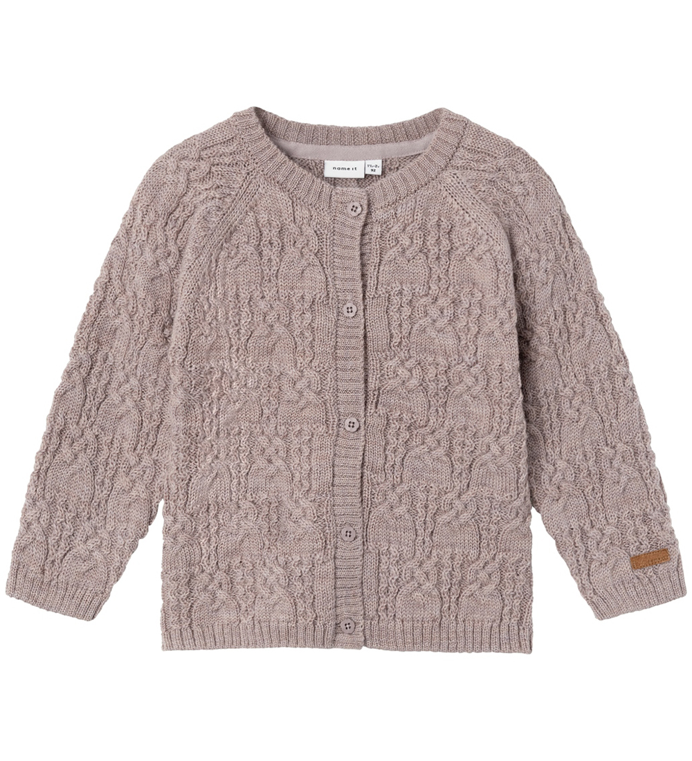 Name It Cardigan - Wool - Knitted - NmfWrilla - Purple Dove