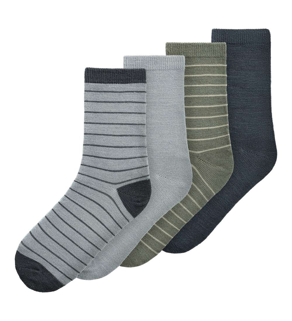 Chaussettes Name It - Laine - NkmWak - 4 Pack - Basilic chaud