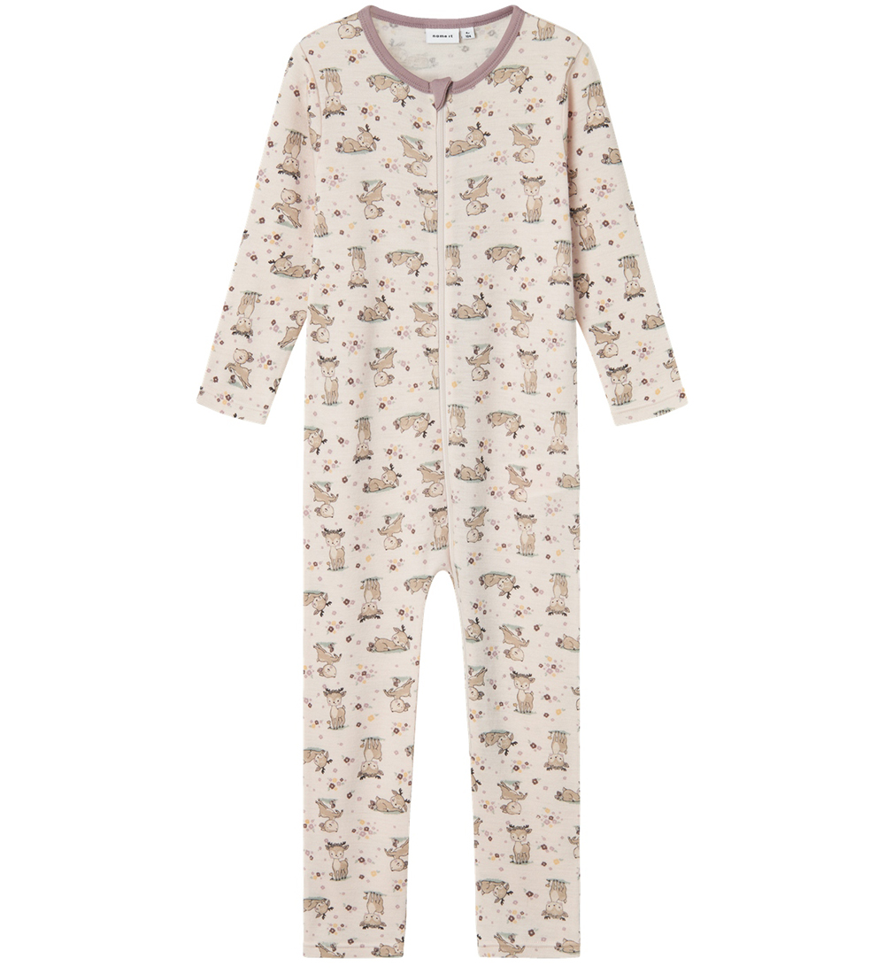 Name It Jumpsuit - Wool - NbfWillit - Lilac Ash/AOP