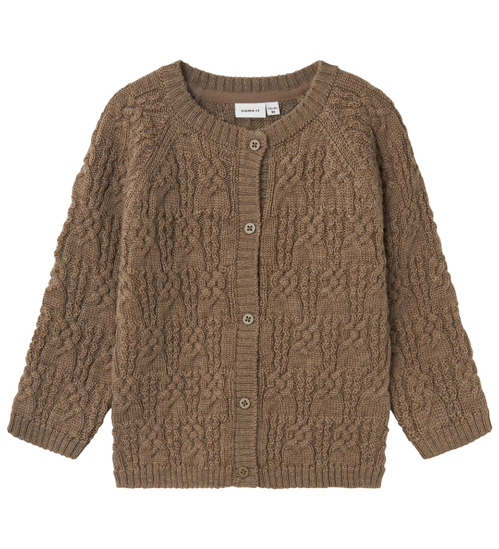 Name It Cardigan - Wolle - Strick - NmfWrilla - Walnuss