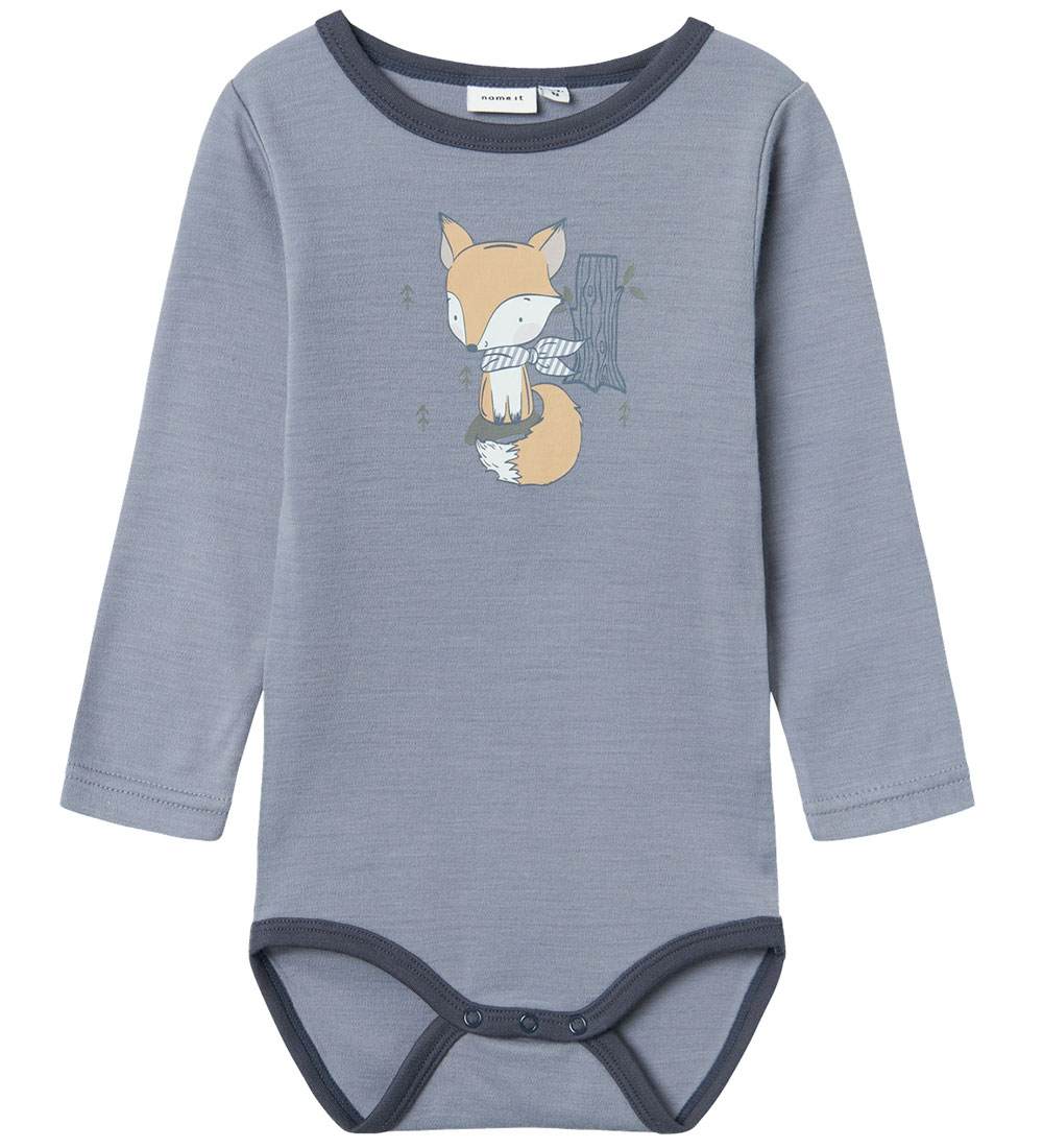 Name It Bodysuit L/æ - Wool - NmmWillit - Tradewinds