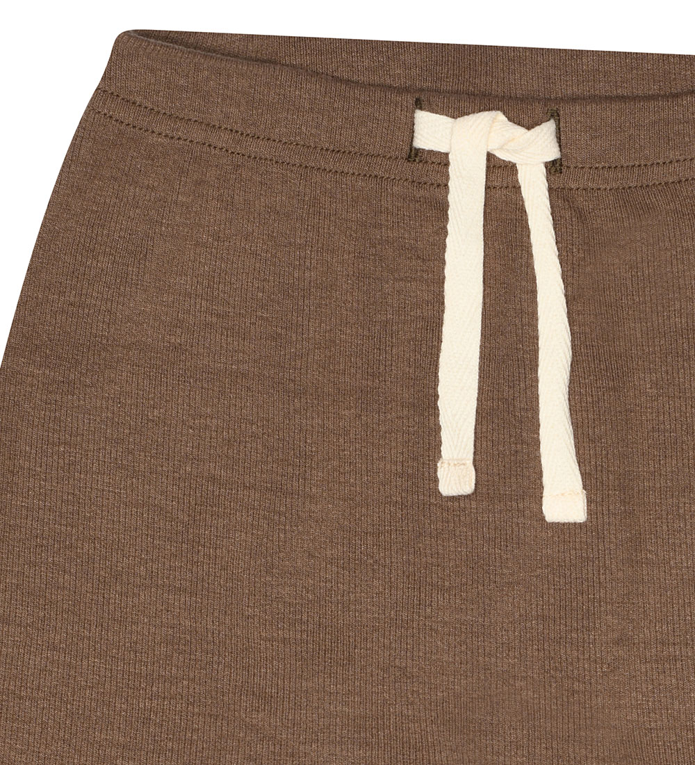 Petit Piao Trousers - Rib - Modal - Chocolate Brown