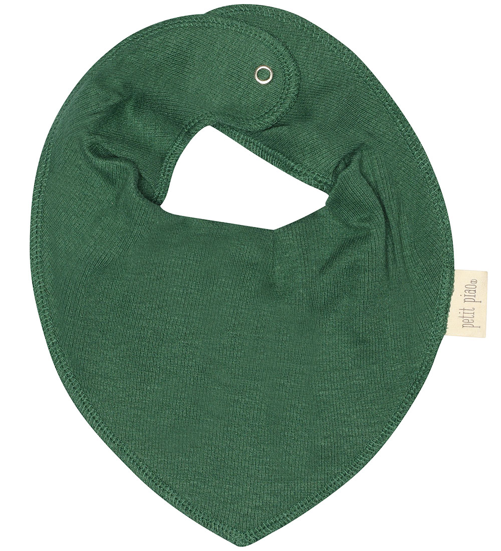Petit Piao Teething Bib - Rib - Modal - Emerald Green