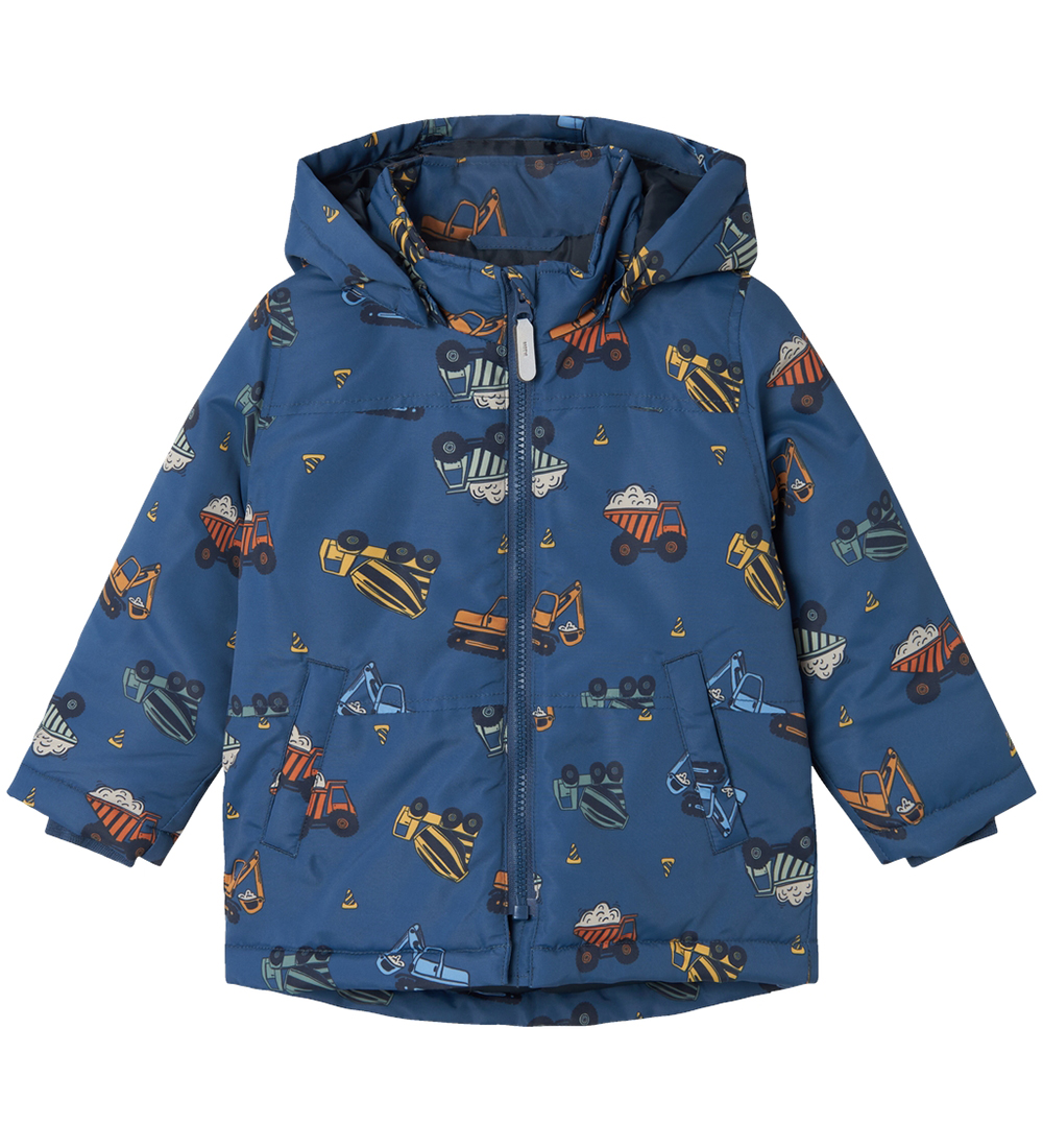 Name It Gevoerde Jas - Noos - NmmMax - Dark Denim/Graafmachine