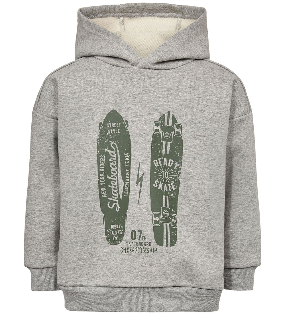 Sofie Schnoor Hoodie - Grey Melange w. Print