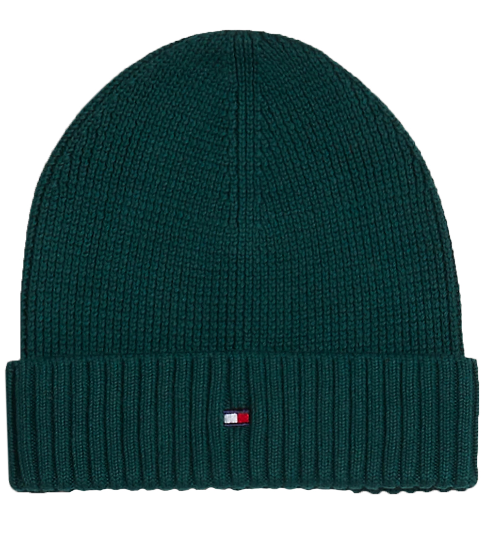 Tommy Hilfiger Mütze - Strick - Small Flagge Beanie - Ziergrün