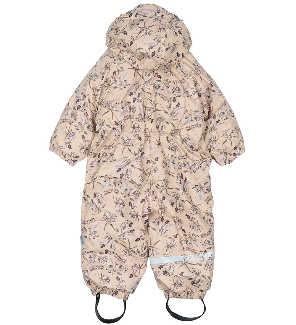 Mikk-Line Snowsuit - PU - Recycled - Doeskin w. Flowers