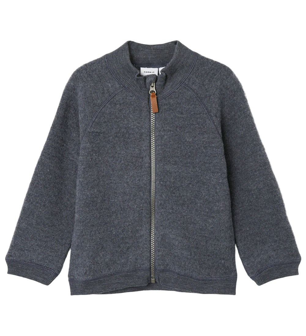 Name It Cardigan - Wool - NmmWmino - Ombre Blue