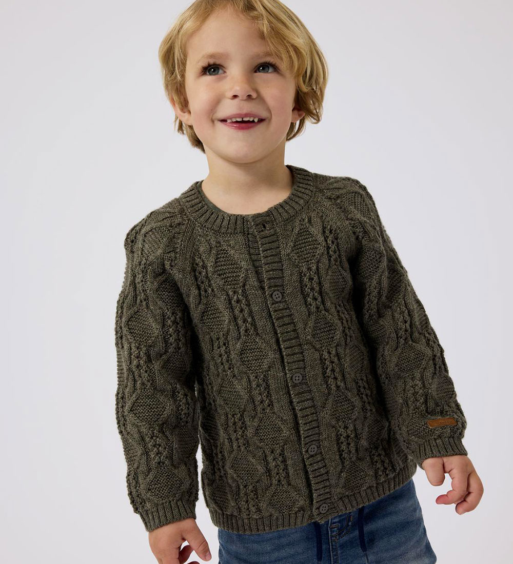 Name It Cardigan - Wool - Knitted - NmmWrilla - Mulled Basil