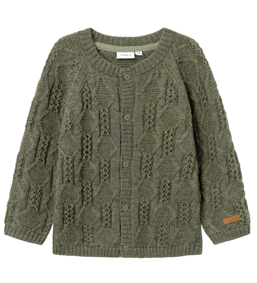 Name It Cardigan - Wool - Knitted - NmmWrilla - Mulled Basil