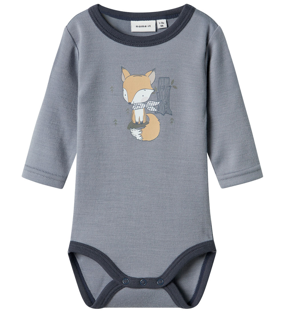 Name It Bodysuit L/æ - Wool - NbmWillit - Tradewinds
