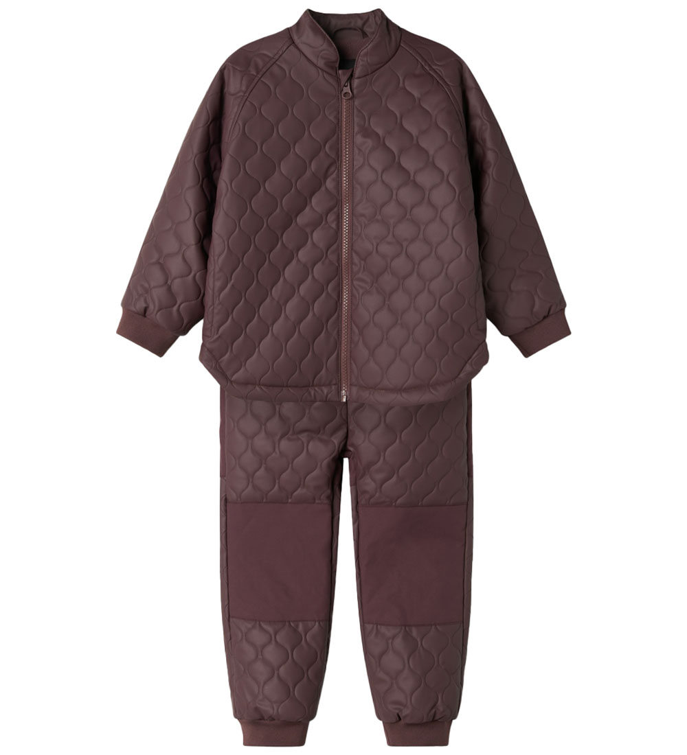Name It Thermo Set - PU - Fleece Lining - NmfMud - Huckleberry