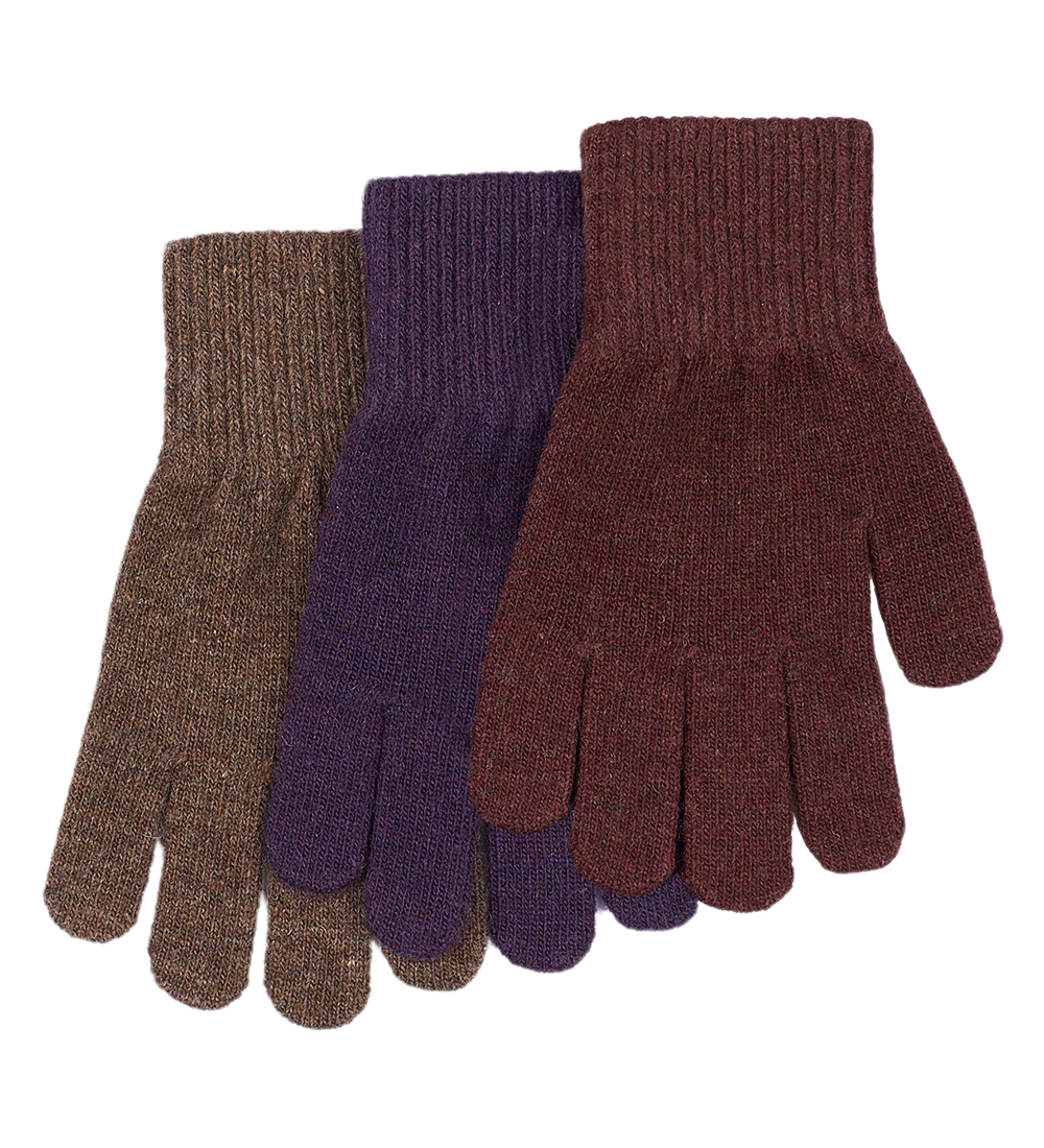 Mikk-Line Handschoenen - Wol/Polyamide - 3-pack - Nightshade/Cho