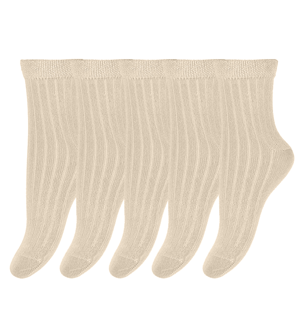 Minipop Socks - Bamboo - 5-Pack - Off White