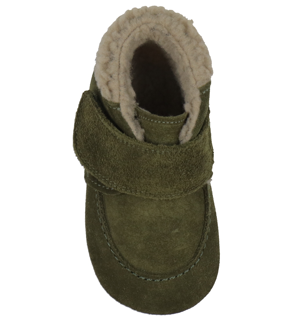 Pom Pom Soft Sole Leather Shoes w. Lining - Shepheard Velcro - K