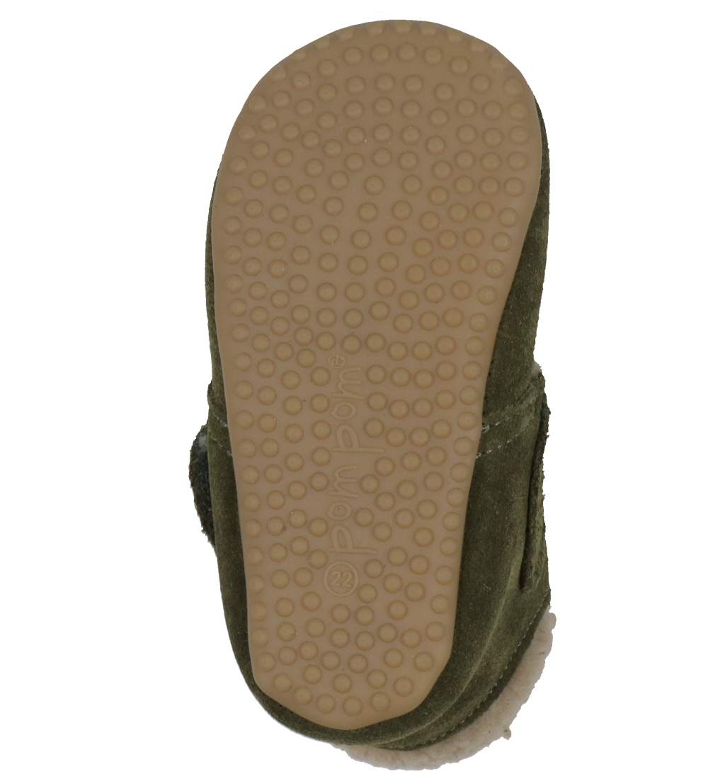 Pom Pom Soft Sole Leather Shoes w. Lining - Shepheard Velcro - K
