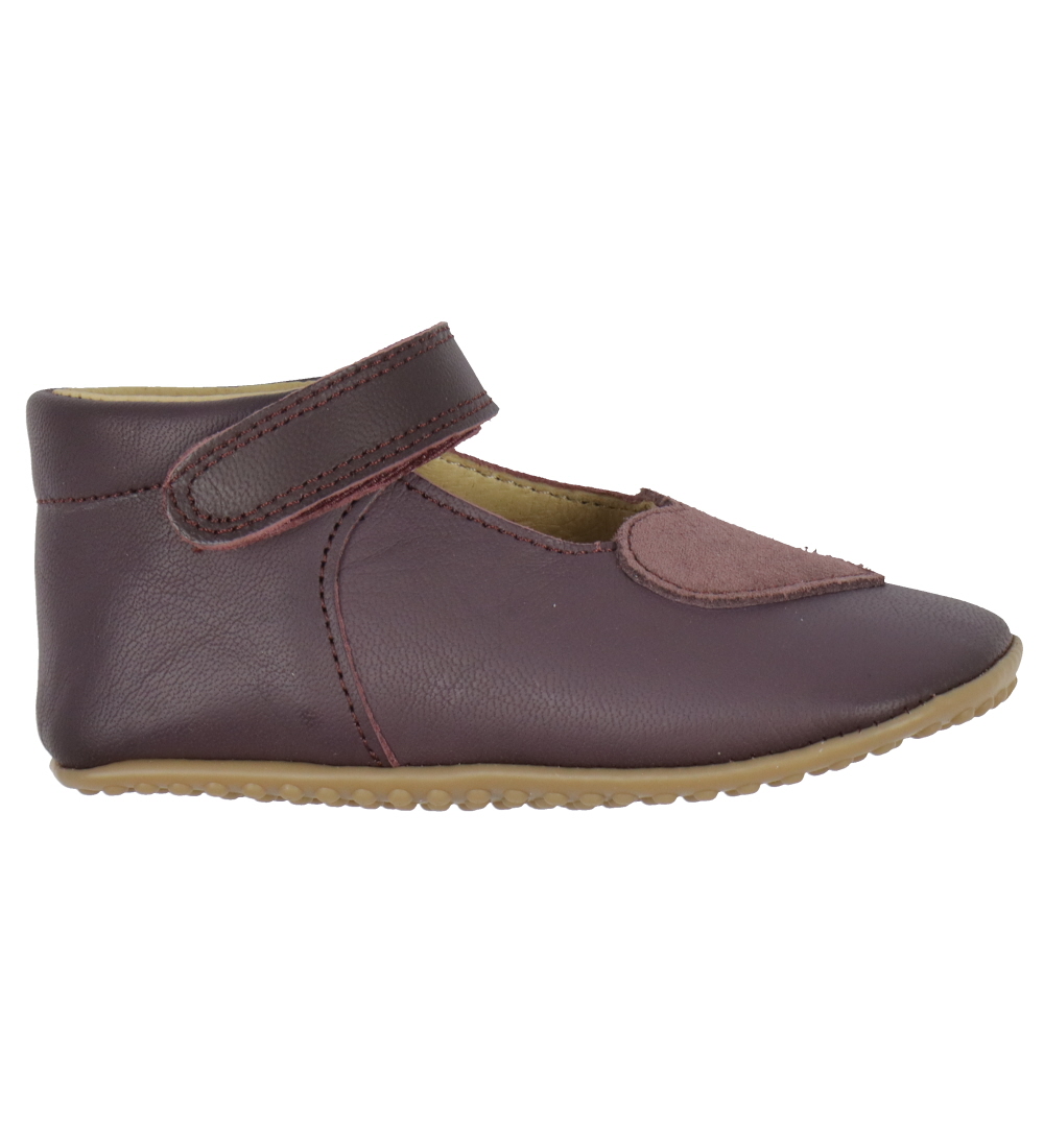 Pom Pom Hausschuhe - Ballerina für Anfänger Heart - Dark Burgund