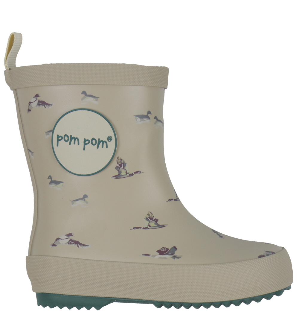 Pom Pom Regenlaarzen - Eend/Smaragd Green