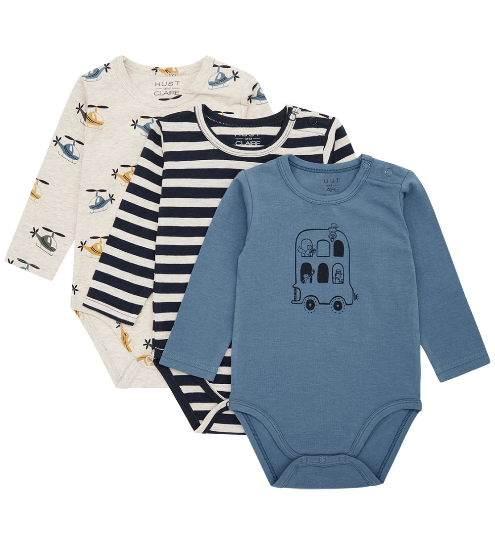 Hust and Claire Bodysuit L/æ - Bertram - 3-Pack - Navy