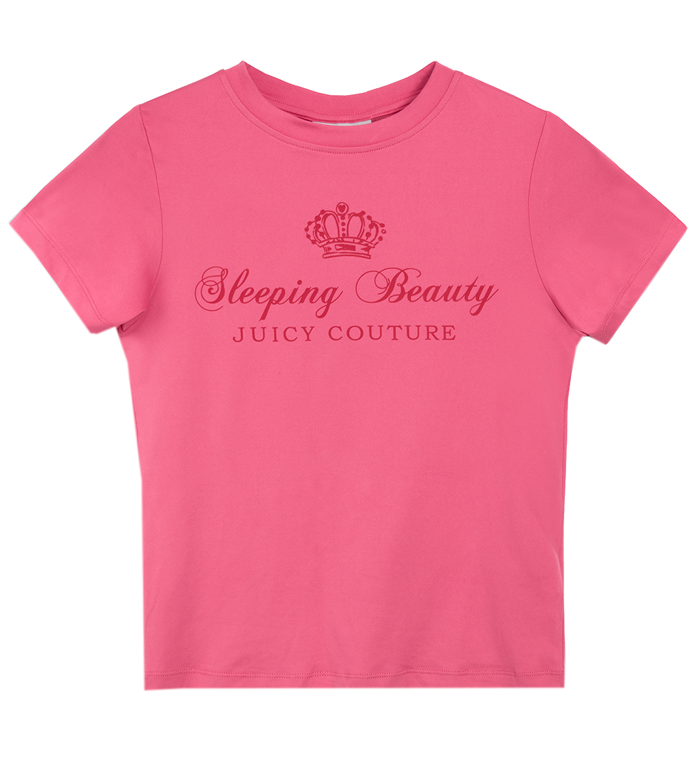 Juicy Couture Pyjamaströja - Binky - Rosa & Red Crown Tryck
