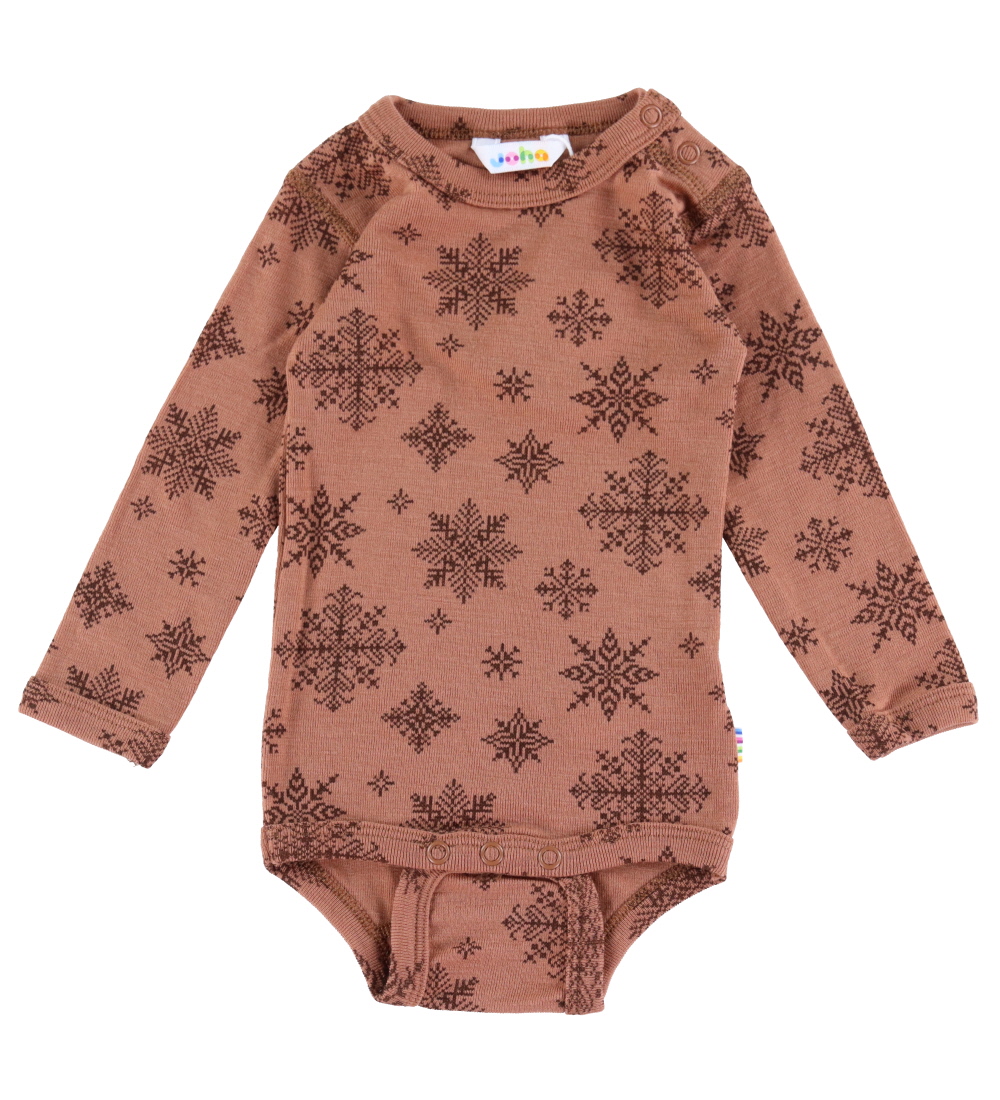 Joha Bodysuit L/æ - Wool - Rust frv.