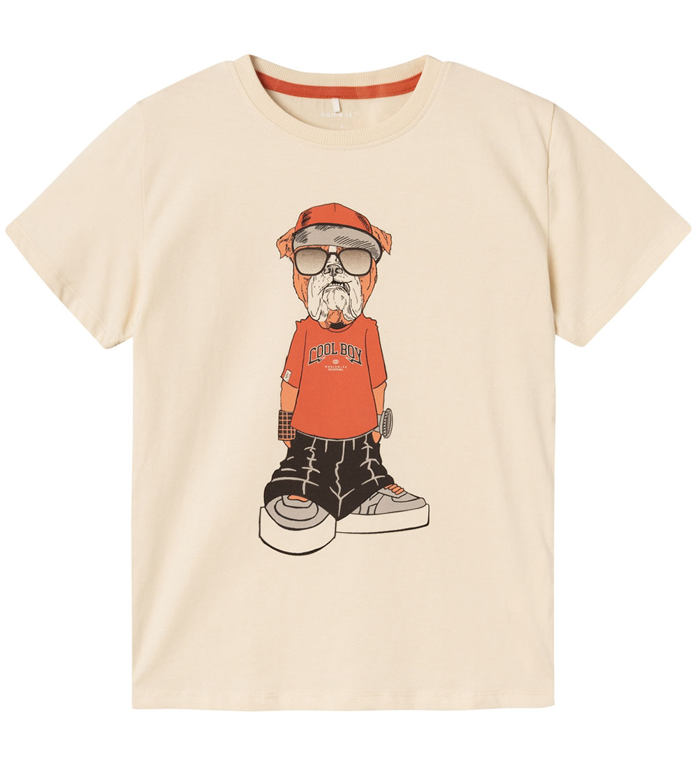 Name It T-shirt - NkmO clock - Summer Sand