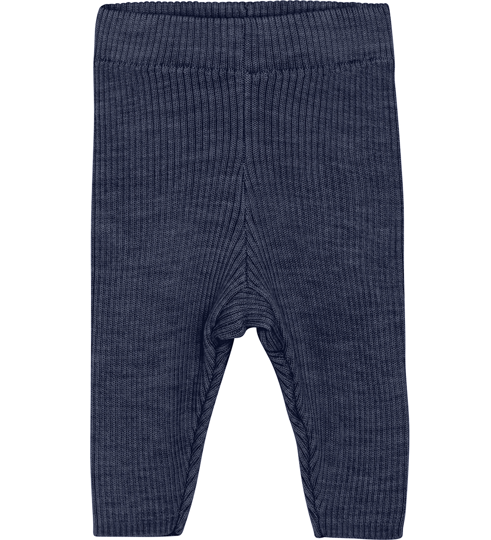 CeLaVi Leggings - Wool - Knitted - Naval Academy Melange