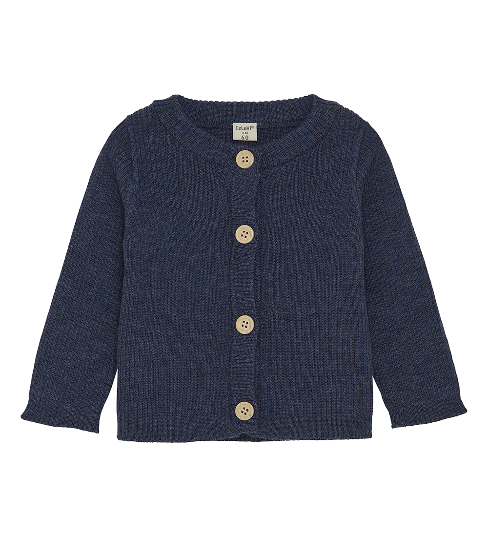CeLaVi Cardigan - Wolle - Strick - Marineblau Academy Melange