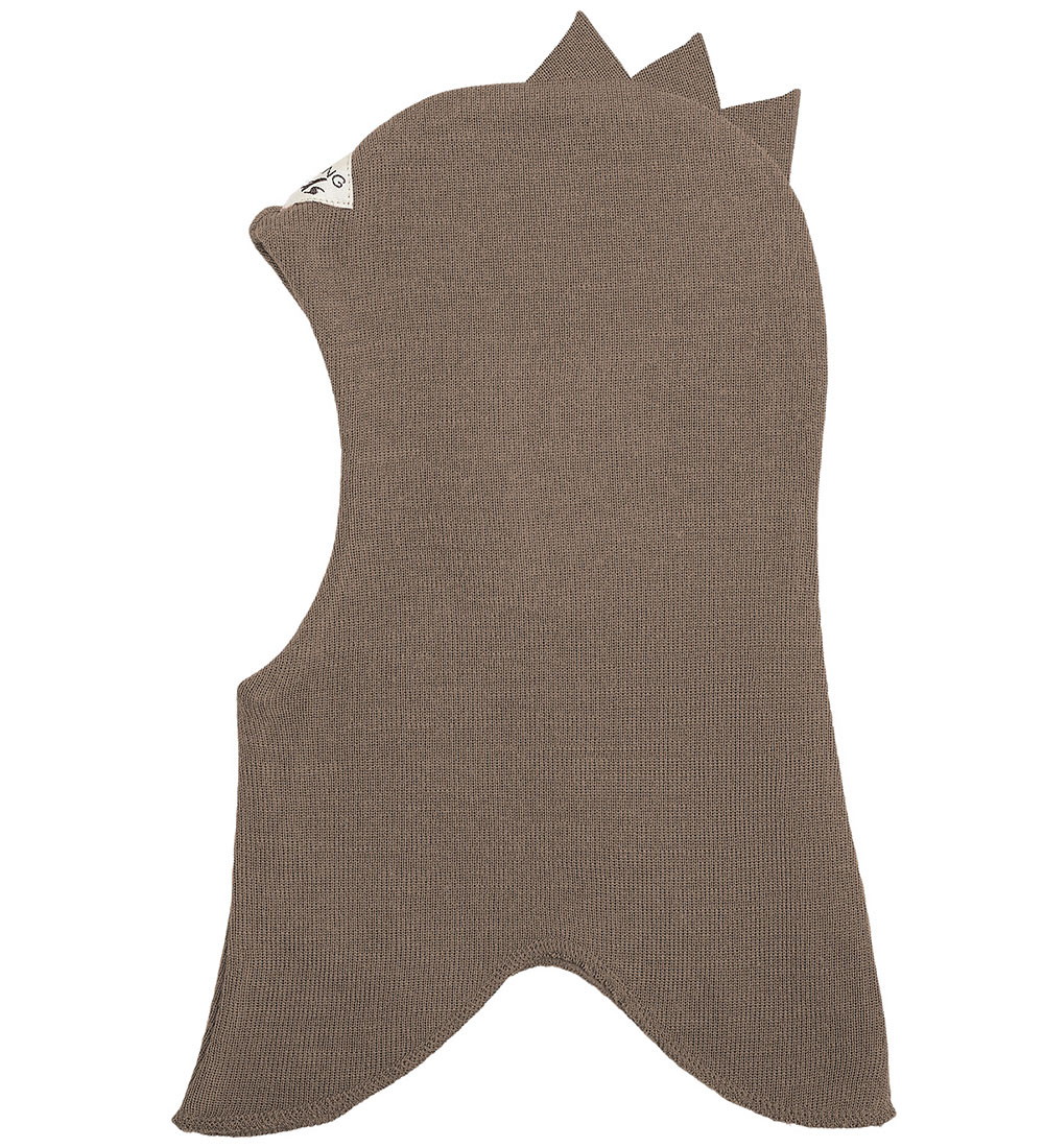 Racing Kids Balaclava - Wool/Cotton - 2-layer - Brown Birch Bark