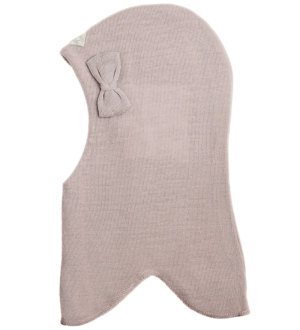 Racing Kids Balaclava - Wool/Cotton - 2-layer - Rose Mushroom w.