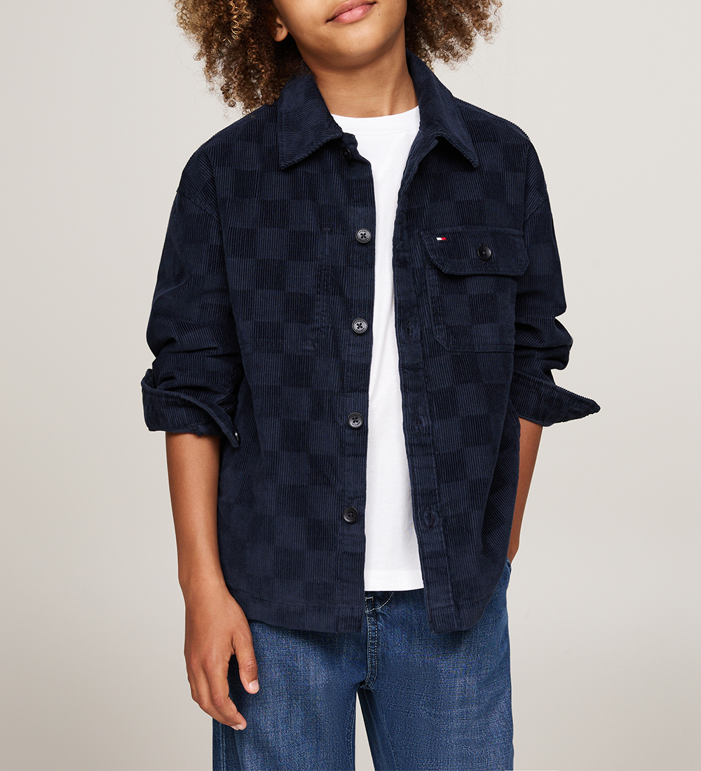 Tommy Hilfiger Corduroy Shirt - Checkerboard Corduroy - Desert S