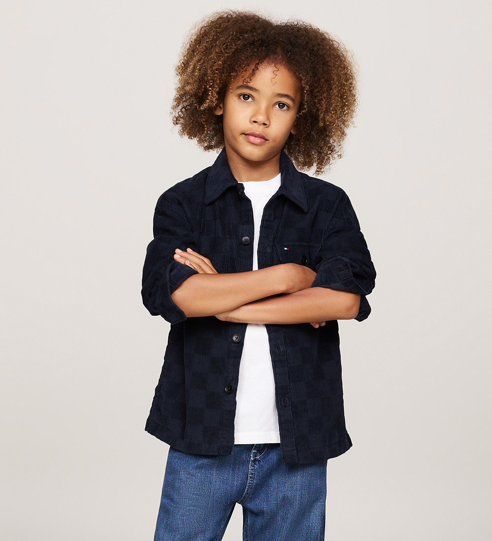 Tommy Hilfiger Corduroy Shirt - Checkerboard Corduroy - Desert S
