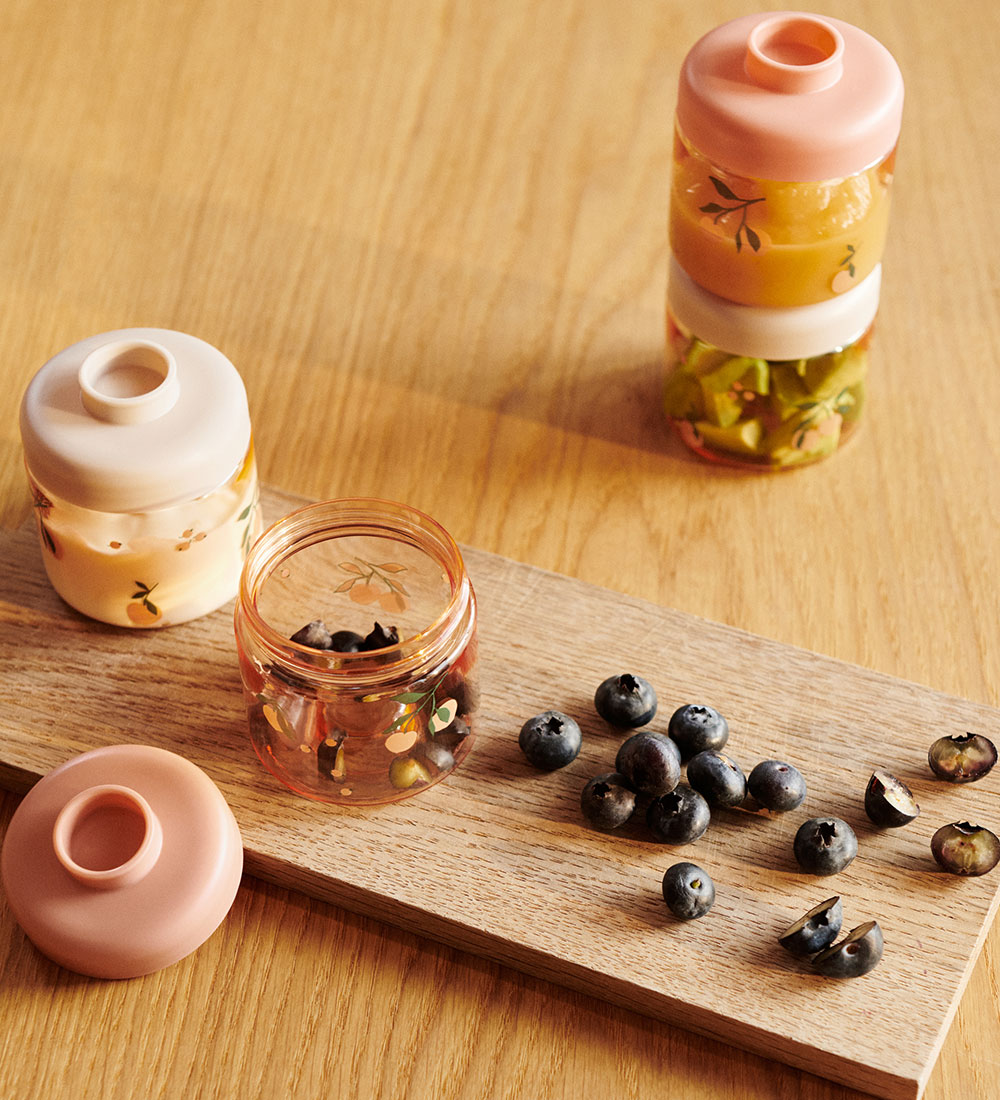 Liewood Food container - Dominique - 4-Pack - Peach/Sea Shell