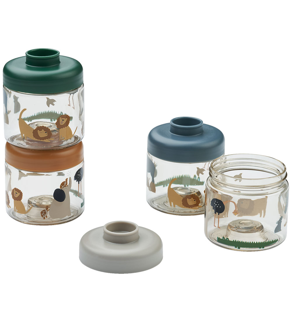Liewood Food container - Dominique - 4-Pack - All Together/Sandy